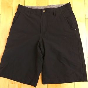 Lululemon mens shorts black commission Sz 32. 11” inseam